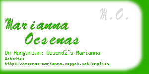 marianna ocsenas business card